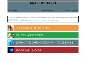 Pricelist 2023
