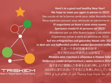 Season’s Greetings!
With our best wishes for the end of this year, and for a very good start into the New Year.
In the sincere hope to see/meet you again in...