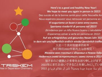 Season’s Greetings!
With our best wishes for the end of this year, and for a very good start into the New Year.
In the sincere hope to see/meet you again in...