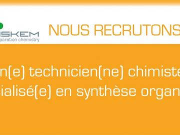Dans le cadre de notre développement, nous cherchons un(e) technicien(ne) supérieur(e) chimie (H/F) pour la production avec une expérience en synthèse...